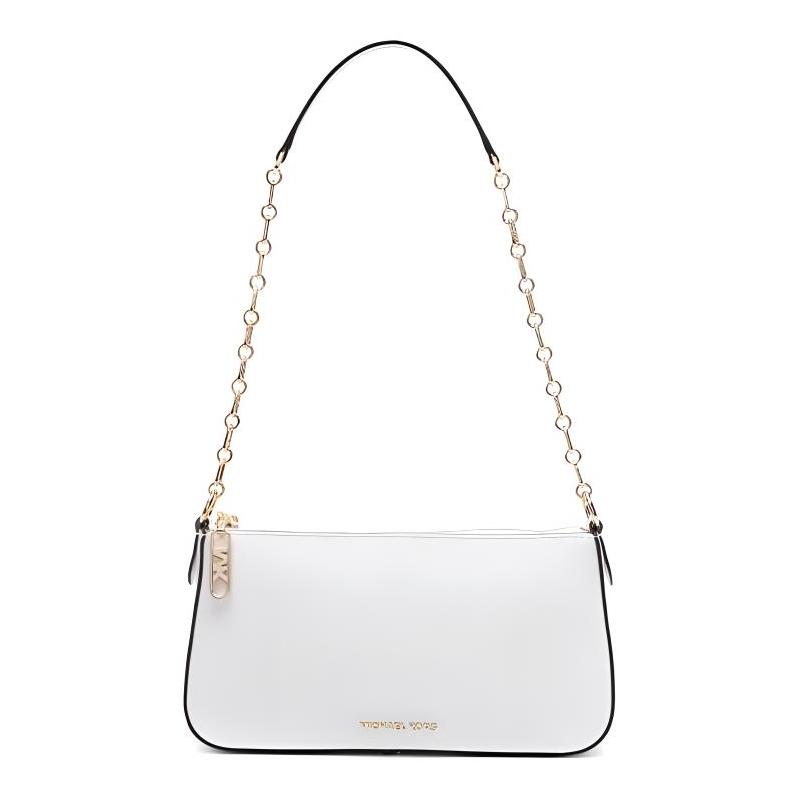 MICHAEL KORS Empire Brand Logo Leather Hand Shoulder Bag Regular Women s White белый