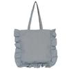 Fresh Checkered Ruffle One-Shoulder Lace Backpack: Cute Korean Style Tote for Daily Commute and Students