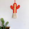 Cactus-shape Garden Ornament Wall Hanging Ig Bohemian Macrame Rainbow Wall Decor Handmade Macrame Rainbow Cactus-shape