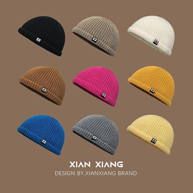 Winter Embroidery Men's And Women's Knitted Hats, Warm Woolen Hats