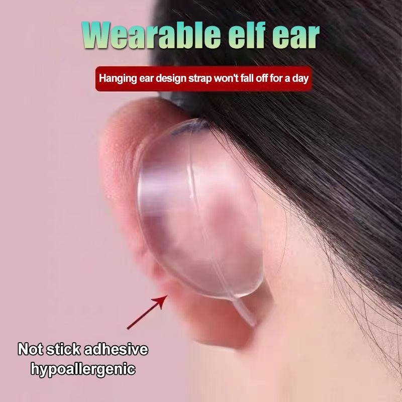 Invisible Elf Ear Clips, Painless Wearable Ear Support Transparent Ear Fixing Clamps, Fantasy Costume Accessories, 1/2 Pairs/Box