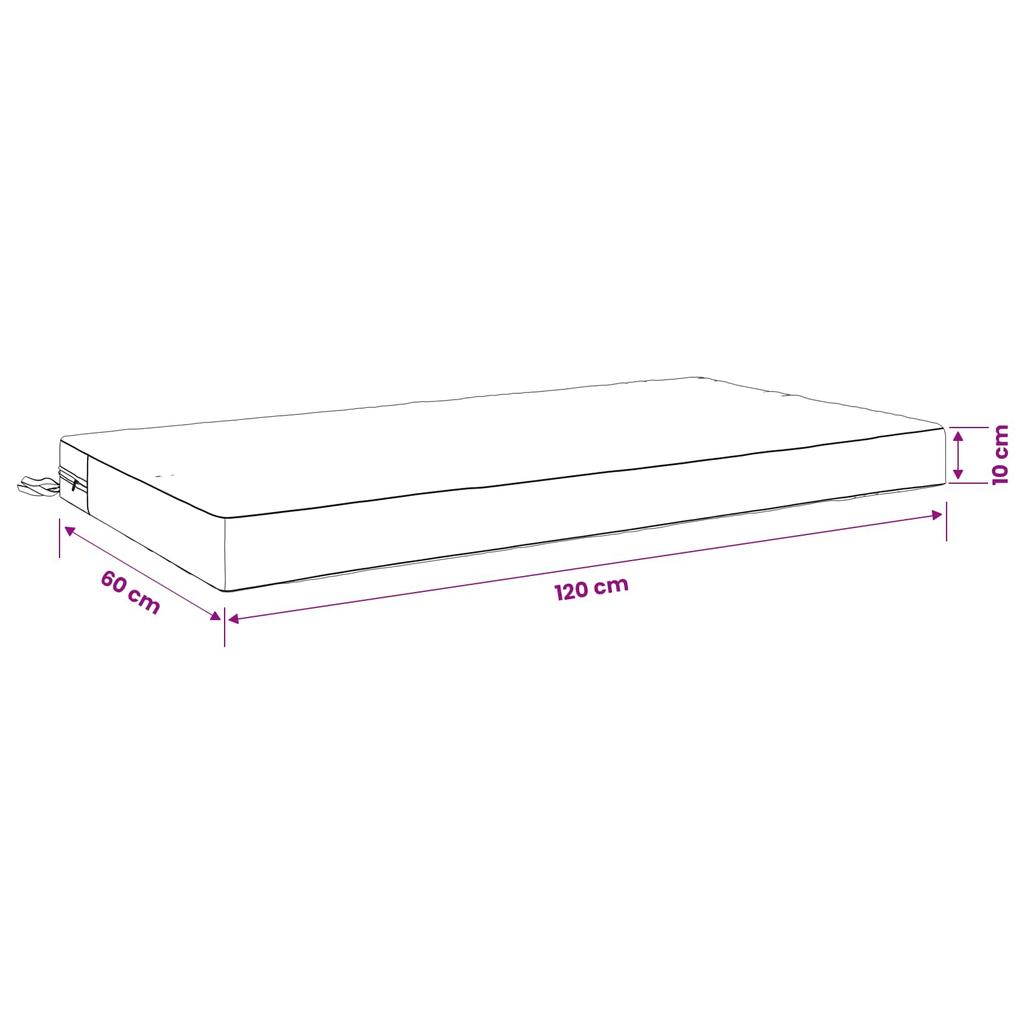 Seat Cushion SOEST 100percent  Polyester Cream 120 X 60 X 10 Cm