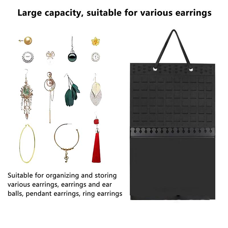 Hanging Jewelry Organizer Bag For Earrings Necklace Bracelets Display Storage Single Sided Felt Organizer Bag