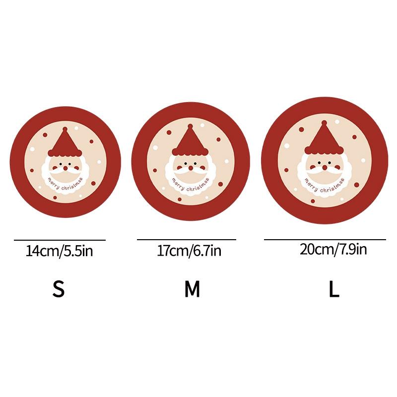 Christmas Style Coaster Heat-insulating Dining Table Mat Round Placemats Cup Pad Kitchen Accessories New Year Decoration 2026