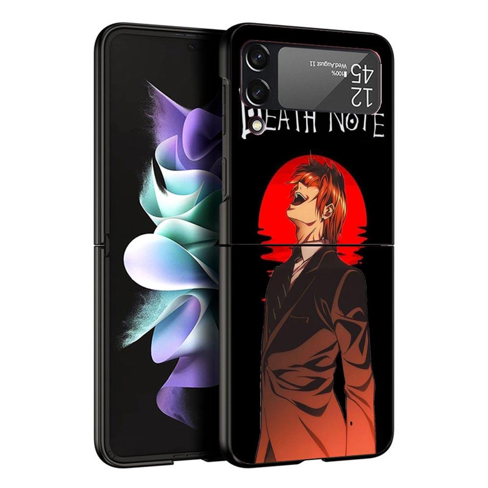 

N-Note D-Death Yagami Light Black Phone Case For Samsung ZFlip7 ZFlip6 ZFlip5 ZFlip4 ZFlip3 5G Hard Protective Galaxy Z Flip 3 4 Samsung Z Flip 4