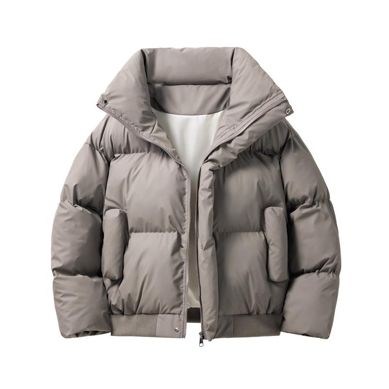 

Korean Version Parkas Oversized Loose and Fashionable Men s Parkas Winter Warm Windproof Trendy Solid Color Versatile Parkas 5XL сірий
