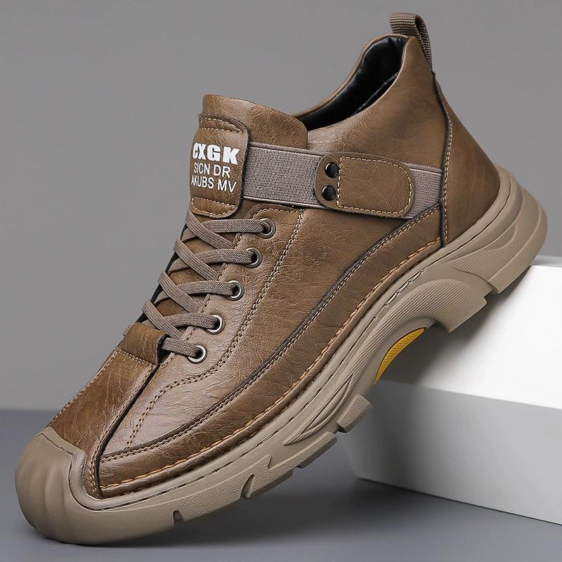 Brand High Quality Genuine Leather Casual Shoes Men's Oxford Shoes Jogging Shoes Men's Breathable Elevated Business Dress Shoes