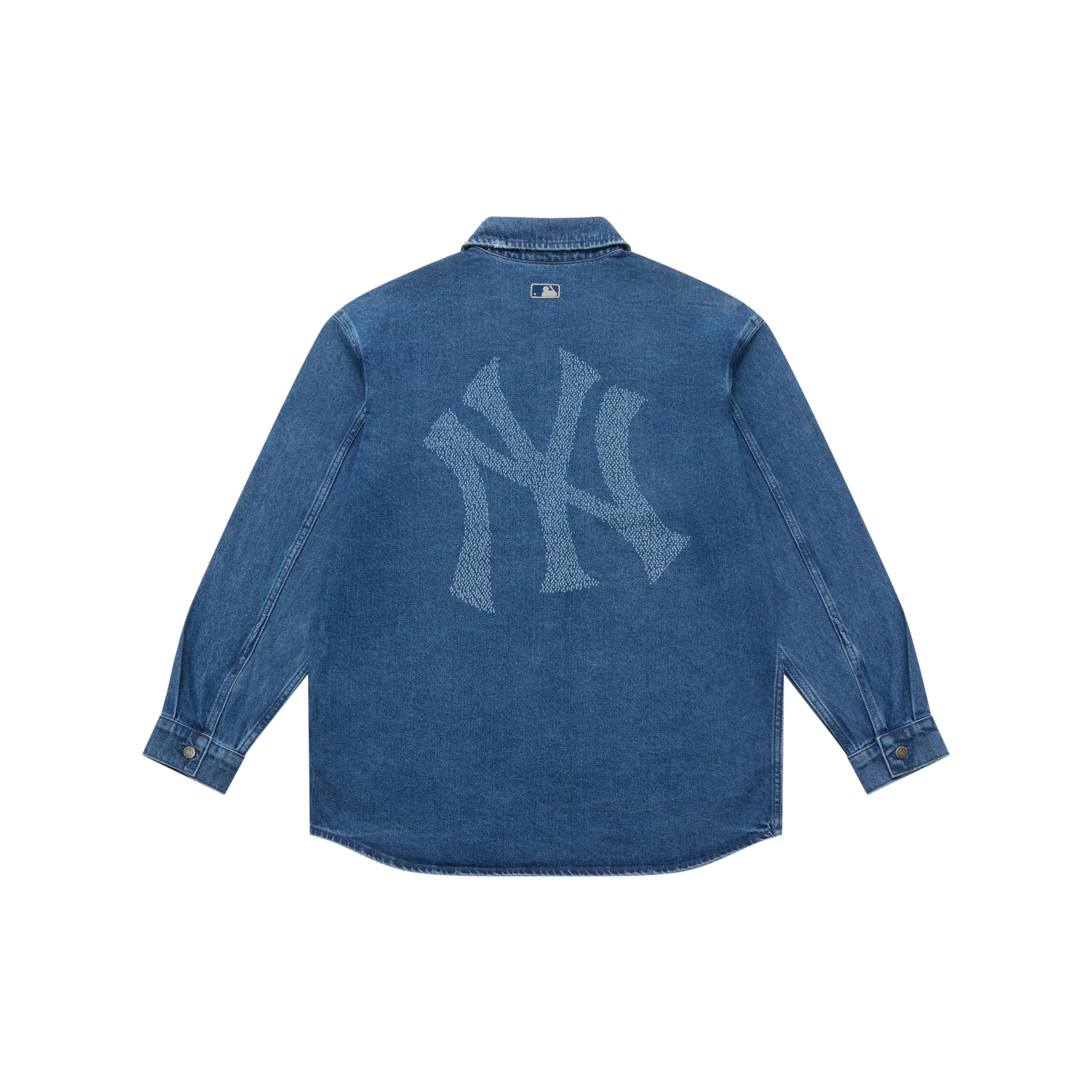 MLB New York Yankees Basic Collection 25FW Shirt Unisex Standard Denim 3ADRB0354-50INS L