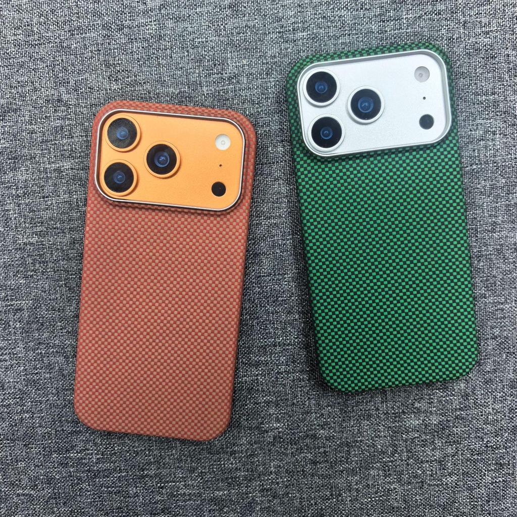 Apple 17 Pro Max Kevlar Magnetic Case: Ultra-Thin, Lightweight, Real Carbon Fiber Protective Shell