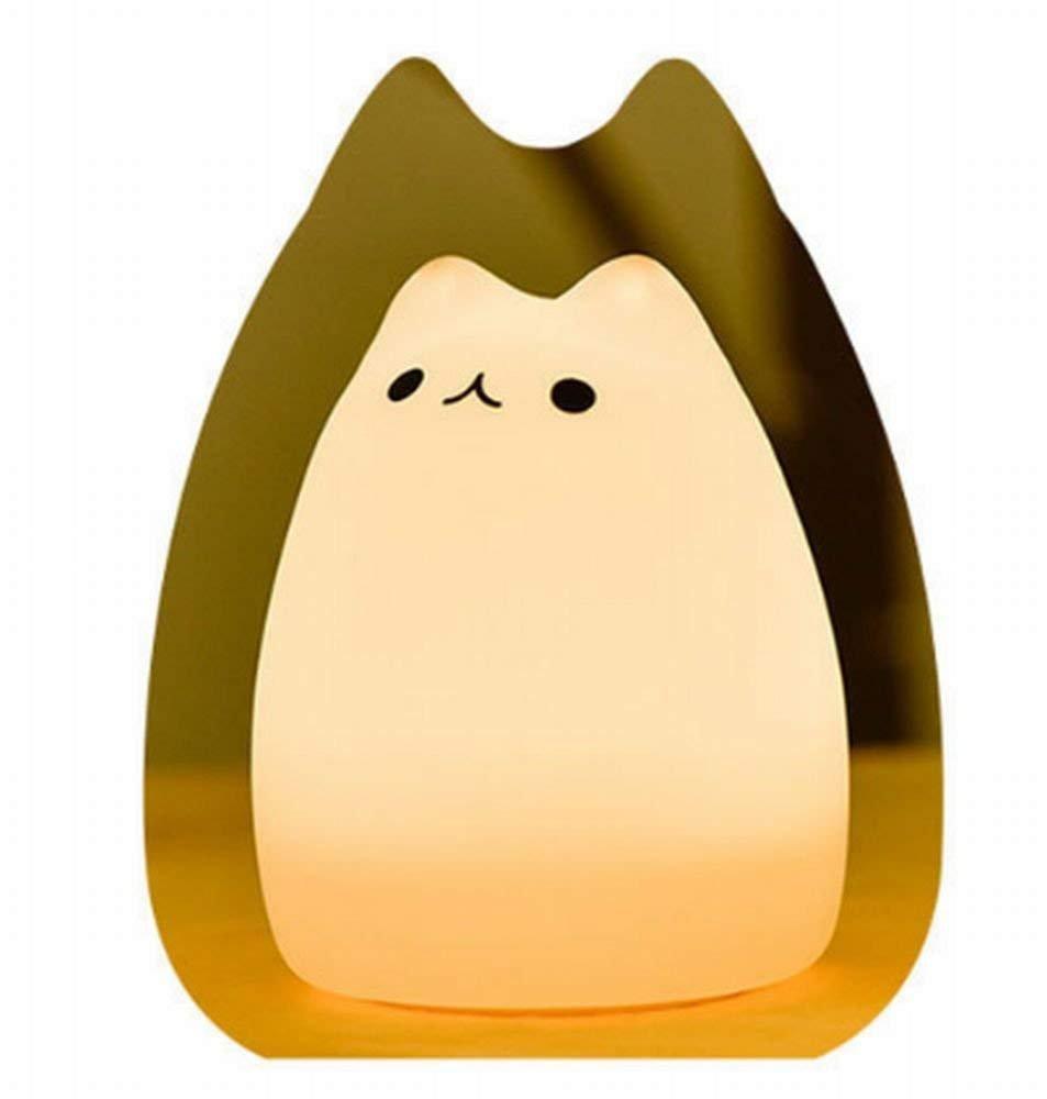 

Bedside Lamp, Table Lamp, LED Desk Light, Cat Lamp with 7 Color Changing, Ambient Lighting, Cute Kitty Breathing Lamp, USB Rechargeable, Night Light,