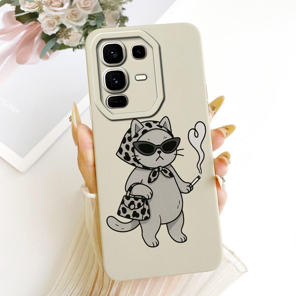 For Infinix Note 50 Pro+ Cute Cat Flower Cartoon Phone Case For Infinix Note 50 Pro Plus X6856 Shockproof Soft Silicone Bumpers