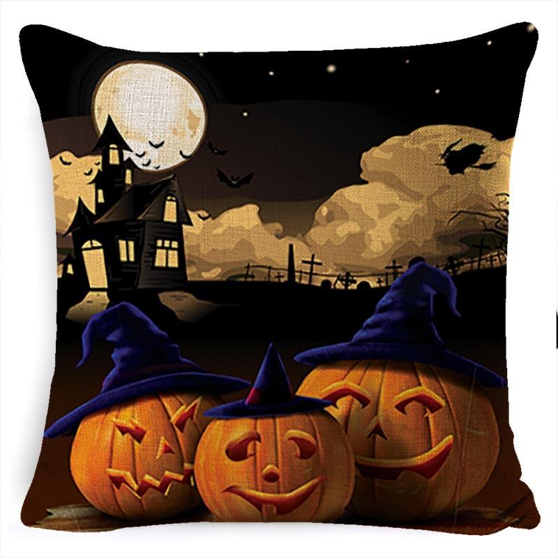 Pillow Case Holiday Party Halloween Horror Bat Office Pillow Case Car Waist Support Cushion Lumbar Pillow