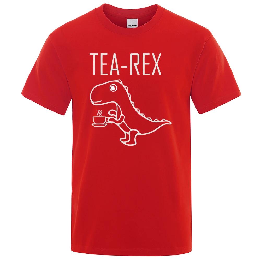 Tea Rex Dinosaur Coffee T-Shirts for Men & Women - Funny Casual Fashion