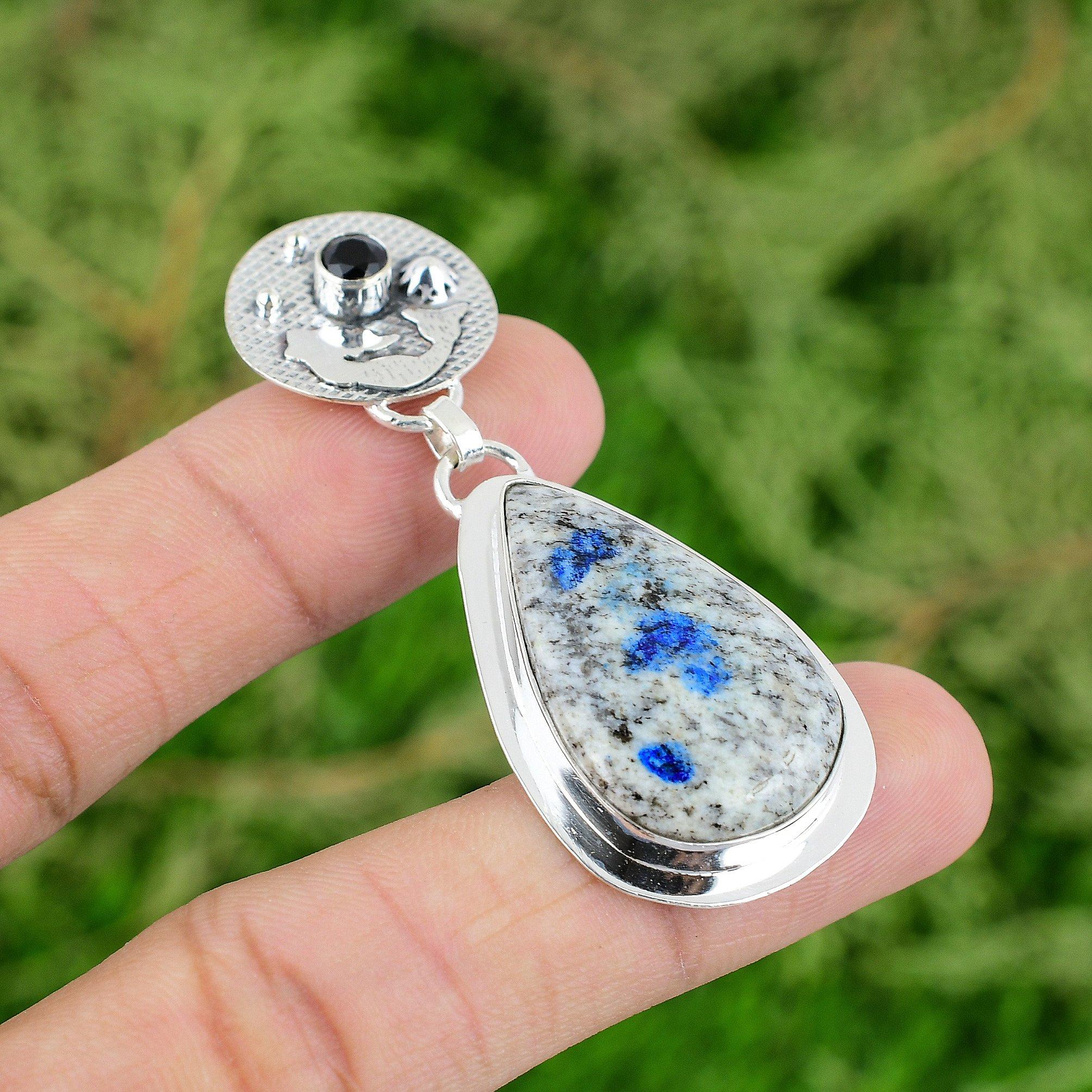 

Подвеска из яшмы K2 Красивая подвеска из драгоценного камня Подвеска из серебра 925 пробы Ювелирные изделия ручной работы Подарки для мамы