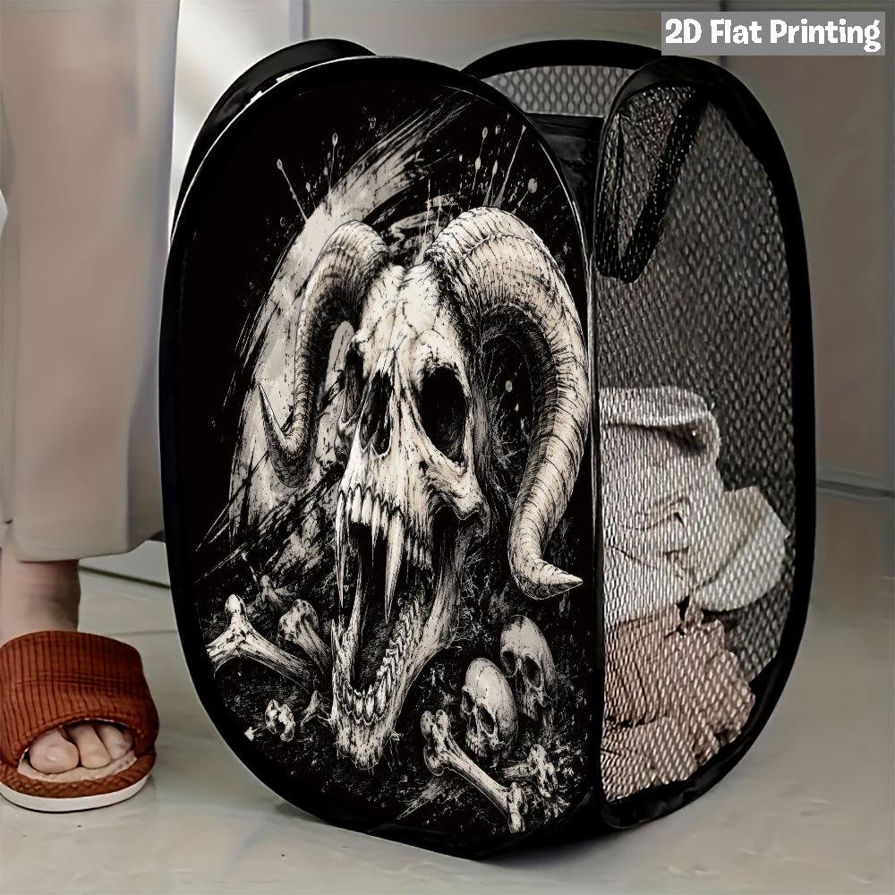 1Pcs Halloween Series 3 Pop-Up Laundry Hamper Expandable Mesh Hamper Basket for Room Bedroom Bathroom Organization Contemporary Storage