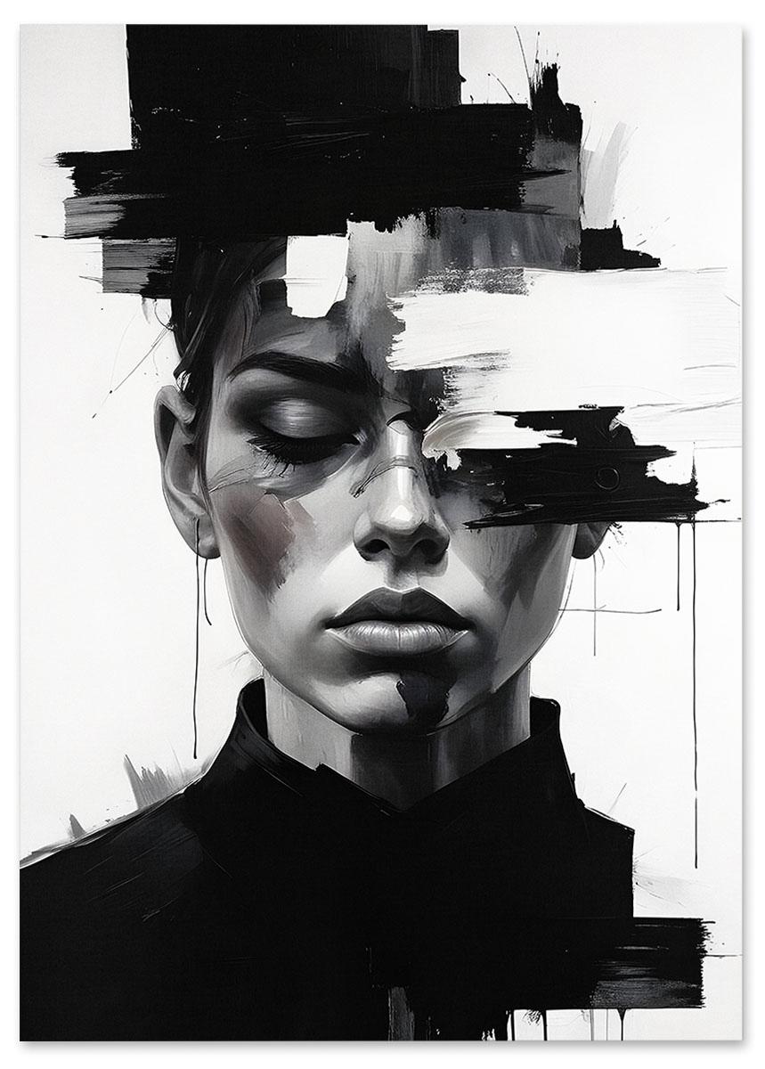 

Plakat abstrakcyjny portret 30x40 cm