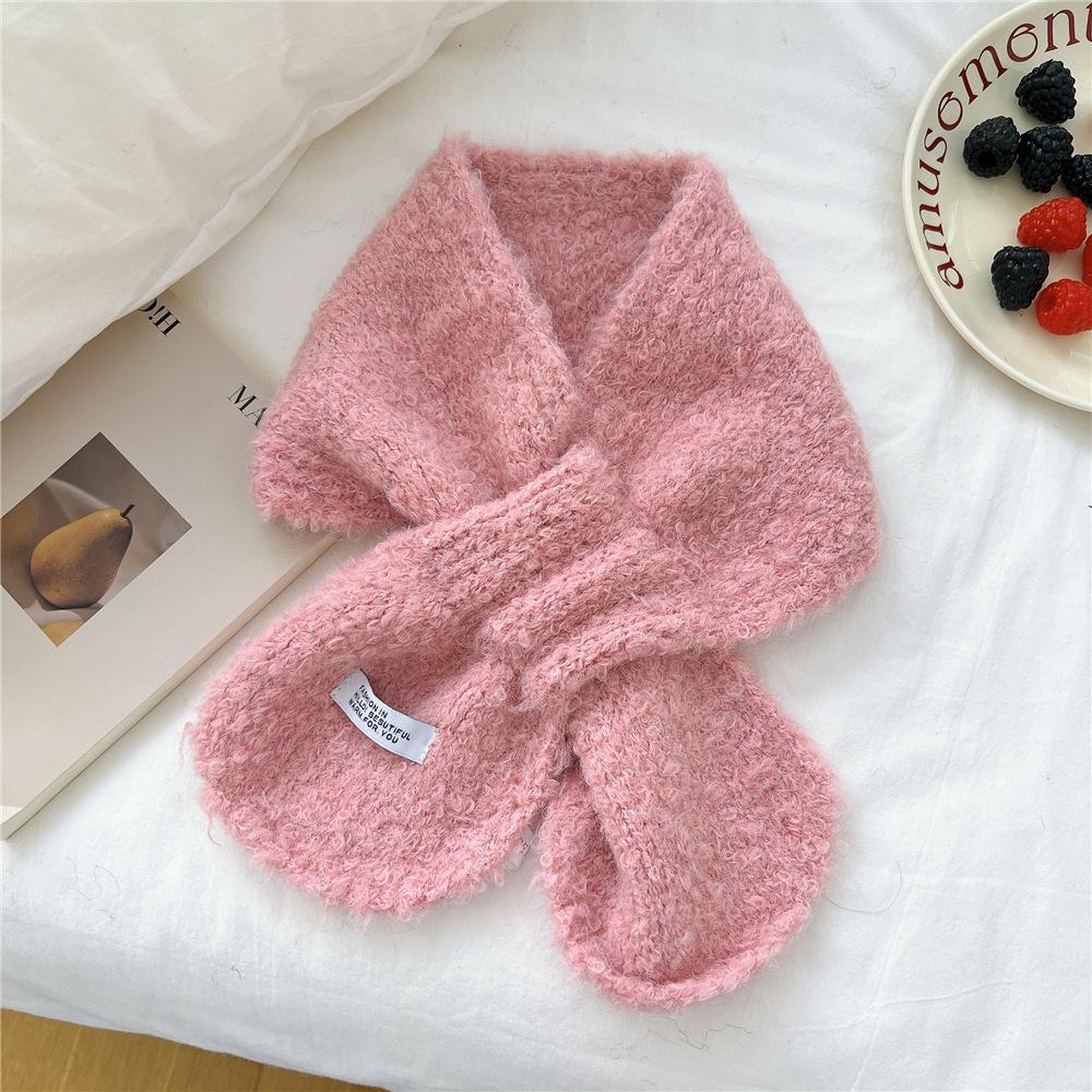 Neuer einfarbiger Schal für Damen im Frühling und Herbst, vielseitiges Band mit Handgelenksschlaufe, modische Dekoration, Nackenschutz für Studenten, kleiner Schal