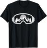 Ski Mountain Night Scene Graphic Tee Breathable Soft Cotton Casual TShirt for Men