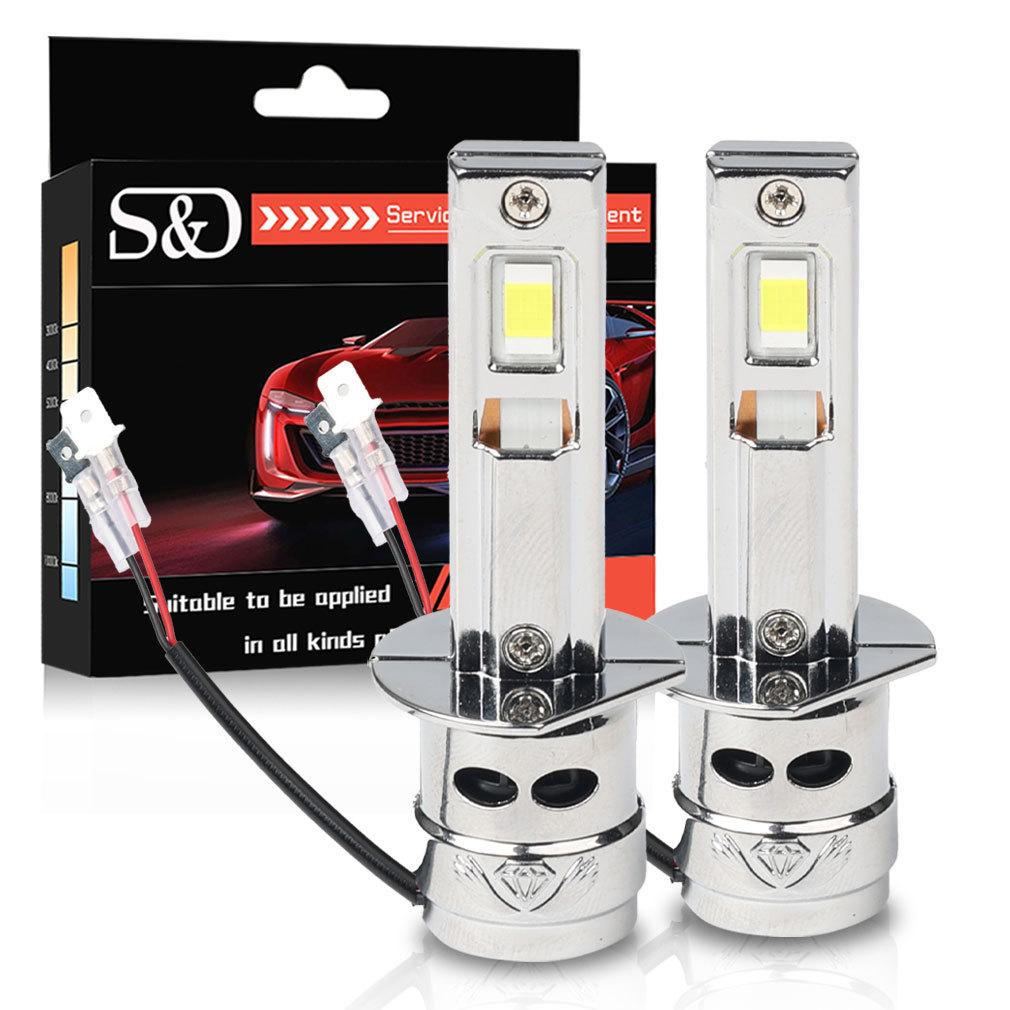 2Pcs 30000LM H4 H7 LED Headlight Bulbs Mini Turbo H11 LED H8 9005 HB3 H1 80W Car Fog light Hi lo beam Headlamp Auto Plug&Play Lamp 6500K White