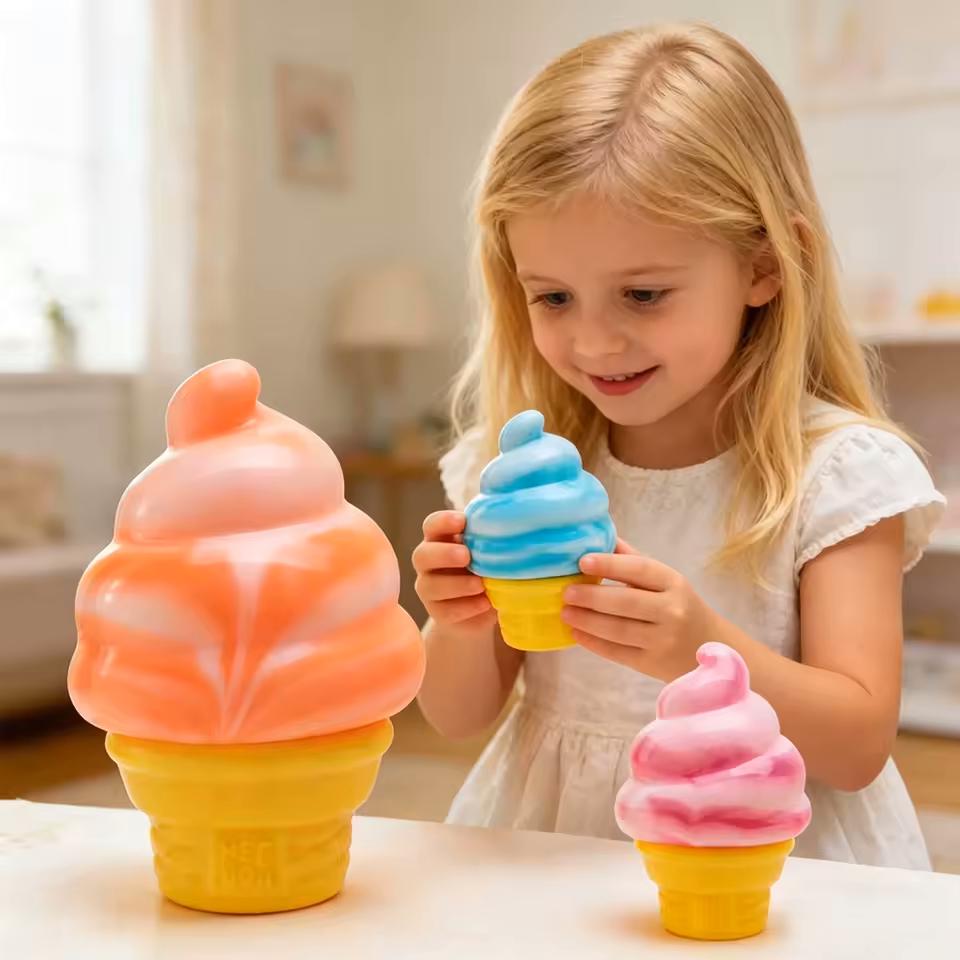 Ice Cream Shaped Decompression Needohh Nice Cream Cone Surprise Stress Relief Squeeze Party Gifts Ornaments Favor