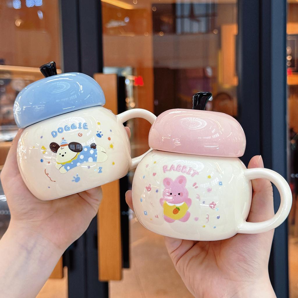 Mädchen Geburtstagsgeschenk Hasenbecher Keramiktasse Souvenir praktisches Geschenkset neue Wassertasse