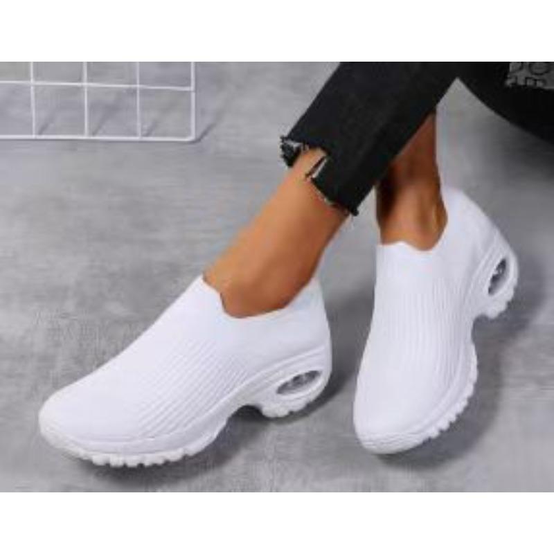 

Women s shoes summer soft-soled breathable walking shoes mesh casual sports shoes lazy one-pedal shoes women 42 білий