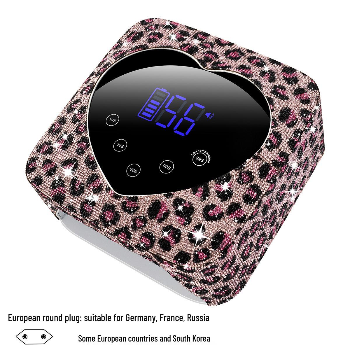 

Перезаряжаемая беспроводная лампа для ногтей высокой мощности с молочным узором и бриллиантовым дизайном