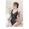 Sex Underwear, Women's Sexy Neck Halter Lace Triangle Onesie, Sex Underwear Set, One Piece with Hair.