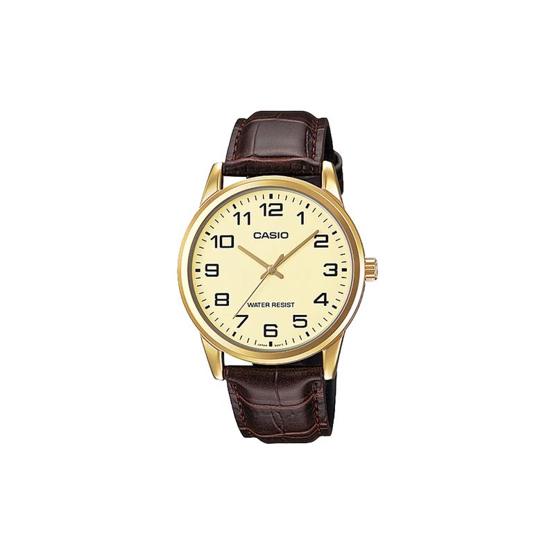 Casio STANDARD series pointer series, fashionable business simple retro literary leisure versatile classic digital scale waterproof MTP-V001GL-9B золотой