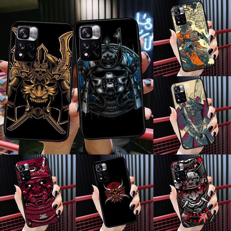 Samurai Mask Demon Case For Xiaomi Redmi 13C 10C 12C 14C Redmi Note 14 13 Pro 12 11 9 10 9S 10S 11S 12S Cover