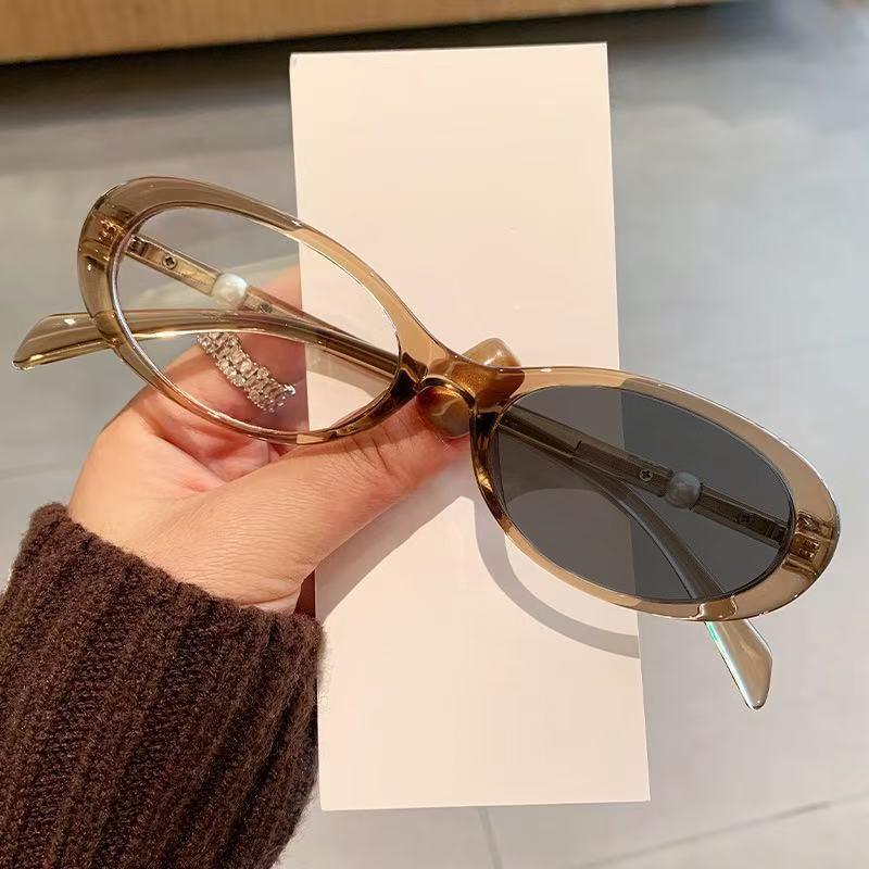 Retro Oval Frame Photochromic Myopia Glasses Women's INS Style High Definition Comfort Eyewear Minus Diopter 0 To -4.0