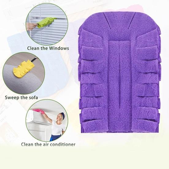 Mop Cover Reusable Washable Dust Duster Refills with Dense Microfiber 360-Degree Cleaning Excellent Dust Hair Remover