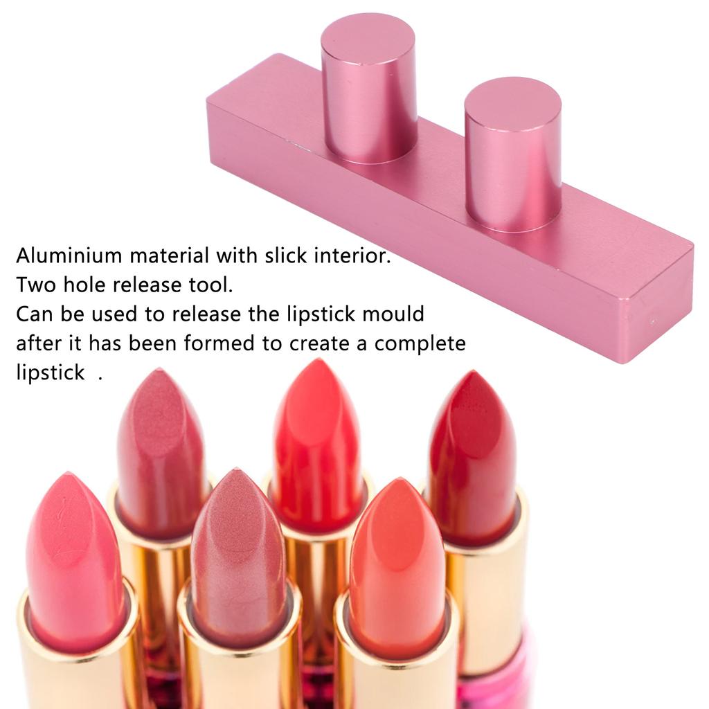 DIY Lipstick Mold 2 Hole Aluminum Multipurpose Lip Gloss Balm Fill Maker for Makeup
