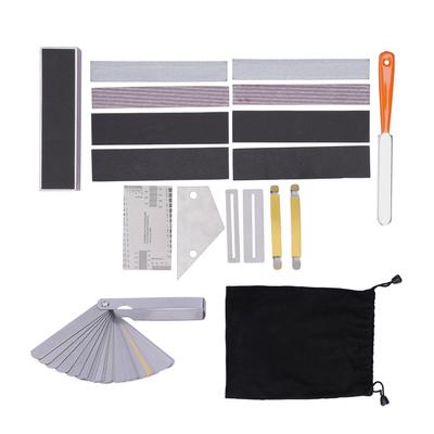 Guitar Luthier Tool Set Leveling Maintenance Repair Kit Accessory with Abrasive Paper