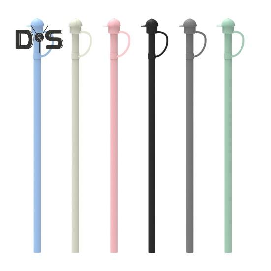 Set de paie din silicon pentru 1/6 buc. Paie reutilizabile cu huse de 30/40 oz Paie de schimb din silicon de calitate alimentară, ușor de curățat, pentru călătorii în aer liber