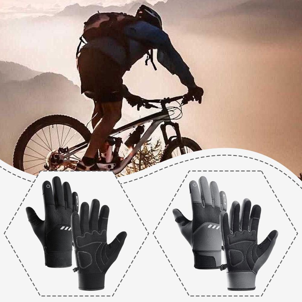 Winter Gloves Multi-Sport All-Purpose Winter Gloves Full Fingers Grip Winter Athletic Gloves For Bicycle Ski With Enhanced Grip