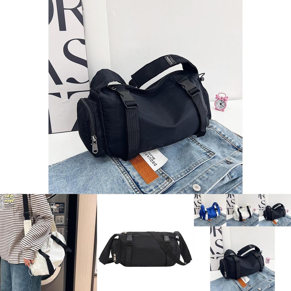 Stylish Black Nylon Crossbody Bag For Women With Large Capacity And Trendy Design