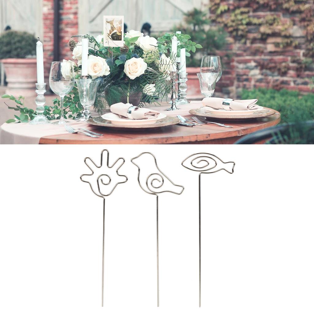 20Pcs Place Card Holder Unique Design  Premium Metal Anti Oxidation Wide Application Name Car