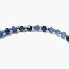 Jbans Classic Deep Blue Rondel Cut Slim 685 3X1 Binding Round Ring 1250 Bracelet Set (C2501-Se416_Na)