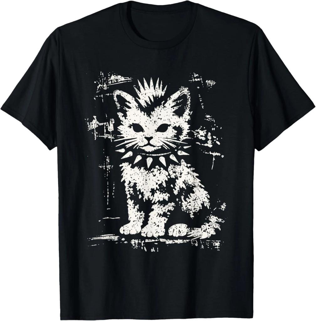 Punk Cat Grunge Rebel Cat Alternative Style T-Shirt