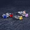 2CT Colorful Moissanite High Carbon Diamond Imitation Gemstone Ring for Women Fashion Jewelry