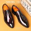 British Style Men Leather Shoes Autumn Fashion Business Casual Big Size Formal Shoes