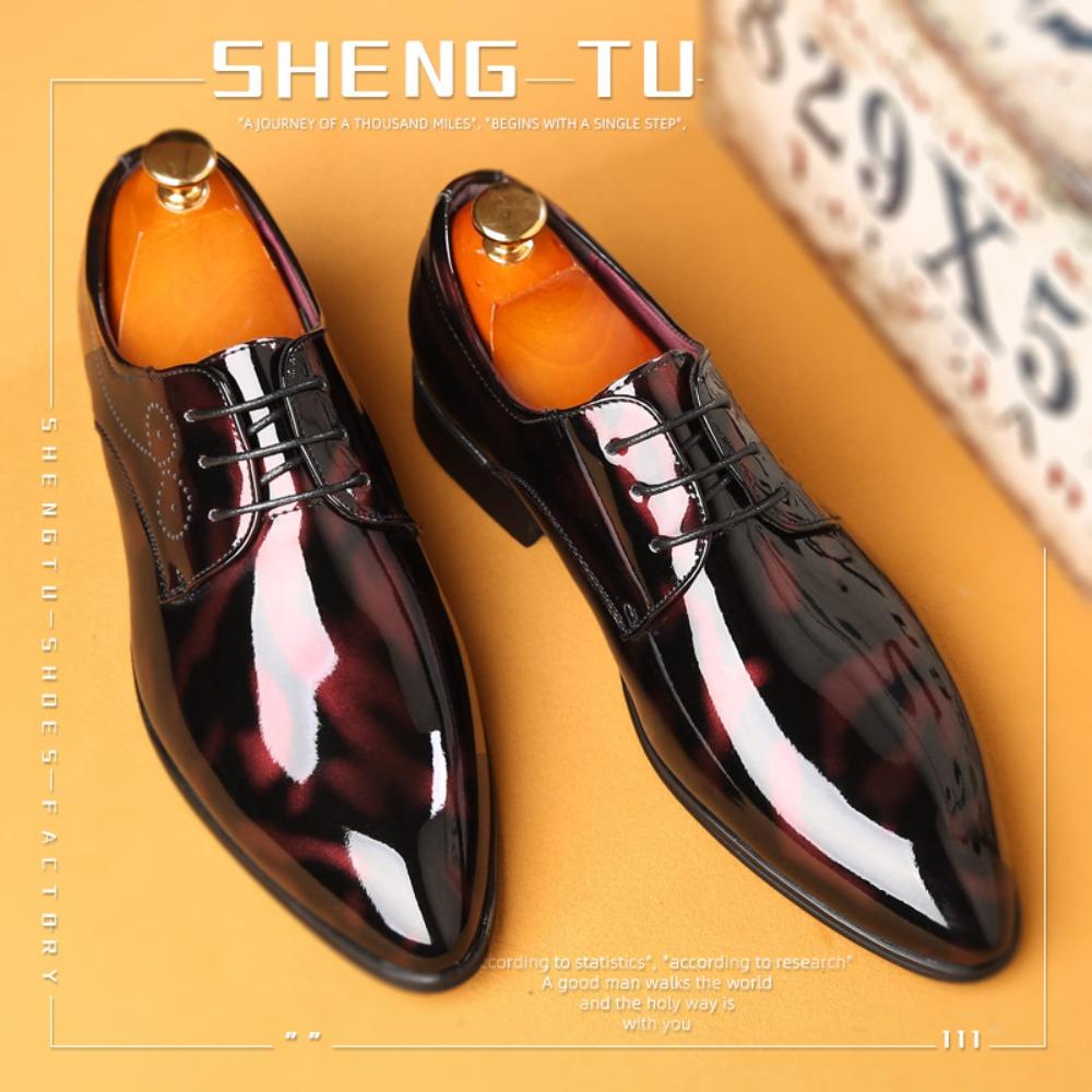 British Style Men Leather Shoes Autumn Fashion Business Casual Big Size Formal Shoes