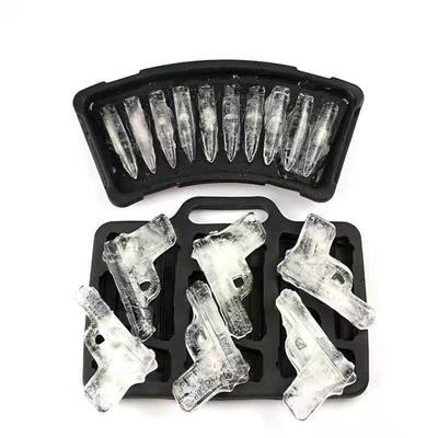 Innovativer Eiswürfelbereiter Flexible Eiswürfelformen Handfeuerwaffe/Kugelform Silikon-Eiswürfelform Silikon-Eiswürfelbereiter für Eis