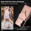 For Samsung Galaxy A36 5G Case Card Holder Kickstand PU Leather + TPU Phone Cover with Shoulder Strap