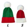 1PC/2PCS Fluffy Balls Christmas Knitted Hat Winter Beanie Santa Hat 2026 New Year Party Kids Gift Navidad Noel Xmas Decoration