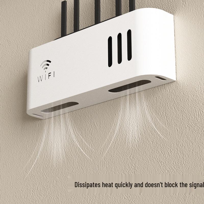 WiFi Router Storage Shelf: No-Drill Cable Concealer & Decorative Set-Top Box Holder