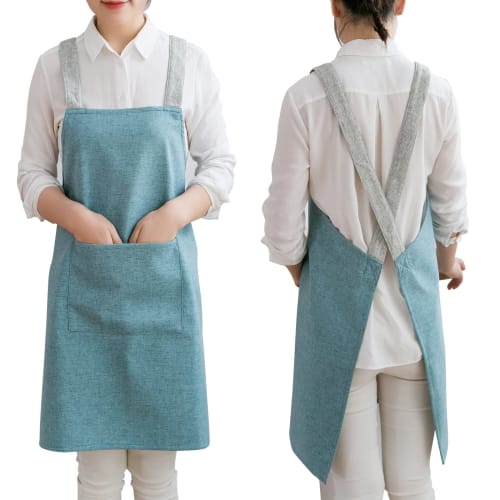 JIAHU Women's Stylish Apron, Simple Design, Easy to Put on and Take Off, for Men and Women, Water-Repellent and Waterproof, Popular Cafe Apron, Staff