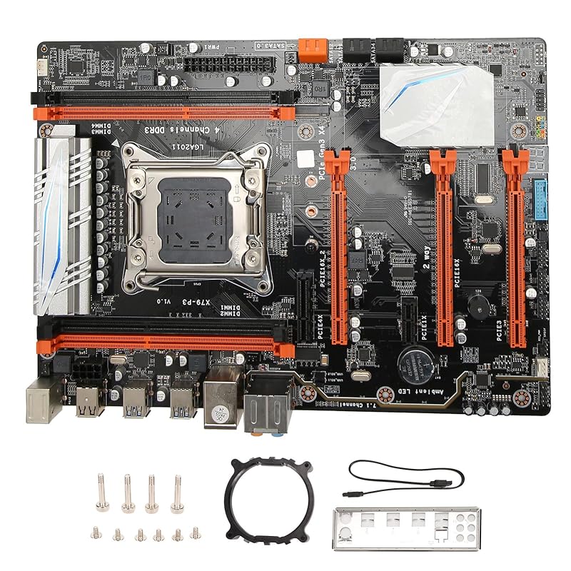 

X79‑P3 computer motherboard DDR3 LGA2011 ATX Gaming main board for case, SATA3.0/2.0 M.2 NVME SSD Equipped with motherboard, 4 RAM, gigabit adaptive