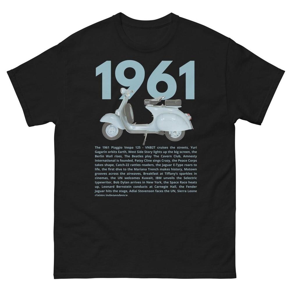 1961 Vintage Retro Scooter Year, Born in 1961 Birthday Gift, Historic Events Tee Unisex T-Shirt XXL
